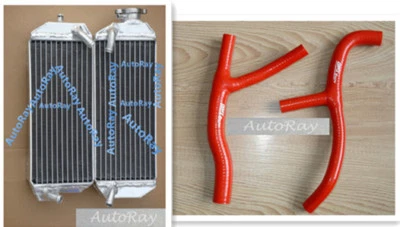 Full Aluminum Radiator & Hoses for SUZUKI DRZ400 DRZ400E Y K1 2000-2004 01 02 03 - Image 1 of 4