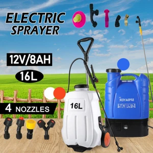 Electric Weed Sprayer 16L Rechargeable Battery Backpack Farm Garden Pump Spray - Picture 1 of 10