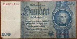 💵 Billete del Reich - Cien Reichsmark - 100 Reichsmark - 24 de junio de 1935 - Imagen 1 de 2