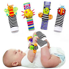 Foot Socks & Wrist Rattles Baby Sensory Toys Kid Boy Girls Cute Toy Gift UK·