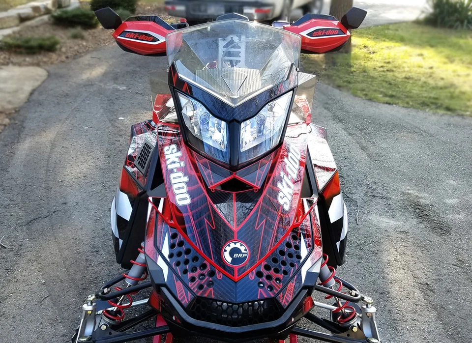 Skidoo REV XP wrap 2008 - 2018 snowmobile graphics 24 mil racing vinyl #3500 Red - Image 1 of 4