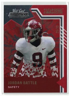 2022 Wild Card Alumination Jordan Battle Smashing 25/70 Alabama Crimson Tide - Image 1 of 2