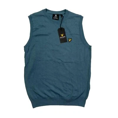 Chaleco Jersey Lyle & Scott Skipton Azul Cuello Redondo Tejido (Talla S) - Nuevo con Etiquetas Foto 1 de 4