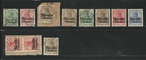Alemania: Ocupación Marruecos: 1919; a 1924, buen pequeño lote de 11 sellos, EBA121 - Imagen 1 de 2