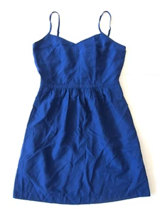 NWT J.Crew Royal Blue Spaghetti Strap Pocket Empire Tank Slip Sun Dress Size 4 - Picture 1 of 8
