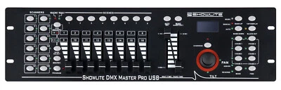 Controller DMX professionale 192 canali discoteca LED DJ controllo luce rack pannello luminoso USB - Immagine 1 di 4