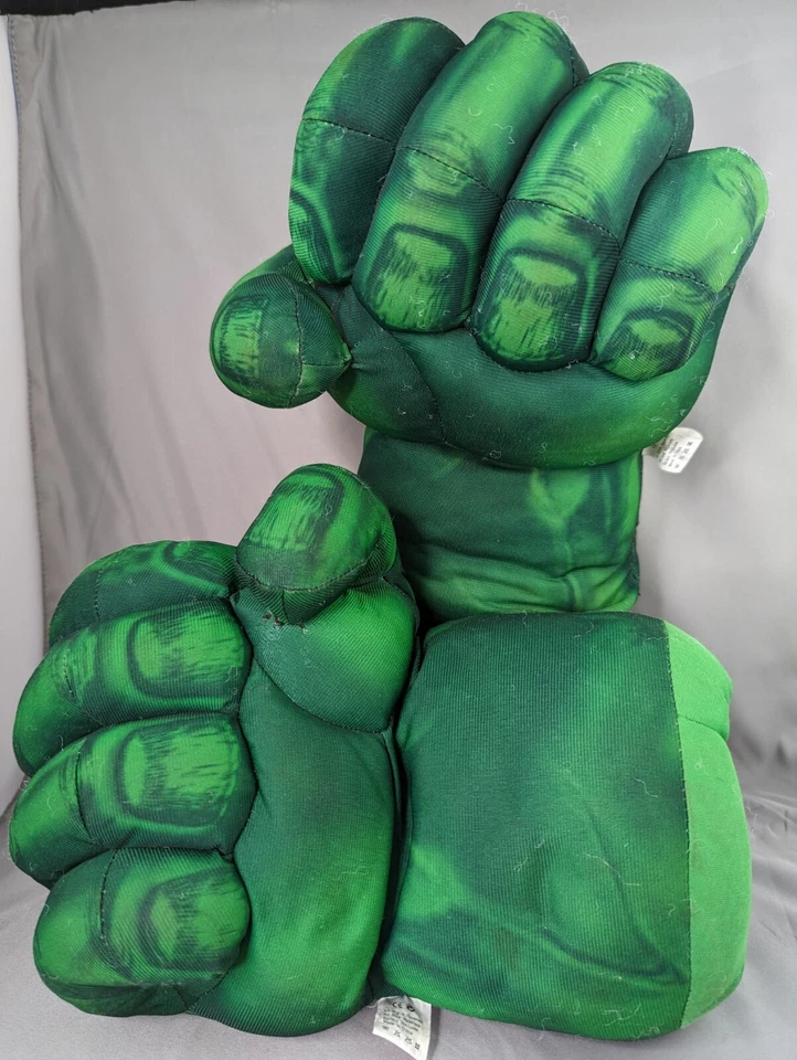 Green Superhero Gloves Cosplay Costume Smash Hands Big Soft Plush Hero Fists - Image 1 of 4