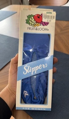 Zapatillas bailarina Fruit of the Loom 2000 vintage azules talla M nuevas de stock Foto 1 de 2