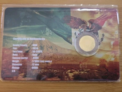 2026!! Moneda de oro Libertad 1/1000 oz .9999 en tarjeta ¡Nueva llegada!! Foto 1 de 2