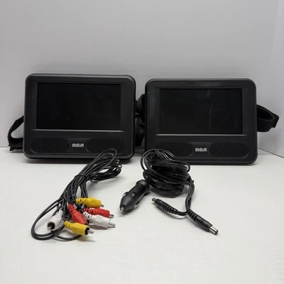 DVD player portátil tela dupla RCA DRC69702 7" 2 telas e cabos - Imagem 1 de 4