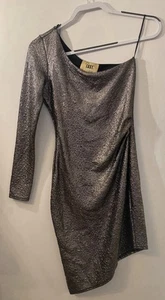 Fleur East by Lipsy One Shoulder Croc Snake Print Dress. Size 6. - Picture 1 of 6