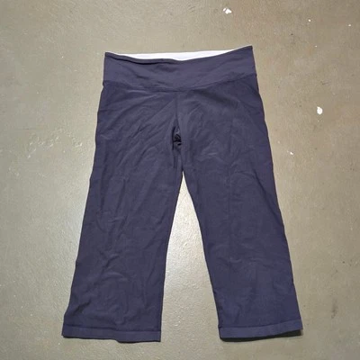 Lululemon Mid Rise Reversible Groove Cropped Gray Leggings Women's Size 8 - Изображение 1 из 4