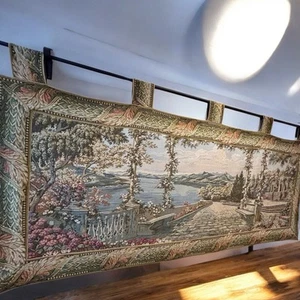 Vintage French Tapestry Floral Garden Authentic Wall Hanging 84” X 40” NO ROD - Picture 1 of 5