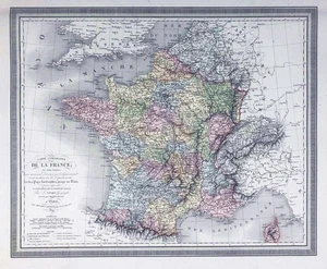 France Frankreich Karte carte map L. Vivien 1824 - Bild 1 von 1