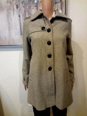 Casaco de lã Worthington feminino cinza/prata manga longa peso pesado tamanho pequeno - Imagem 1 de 4