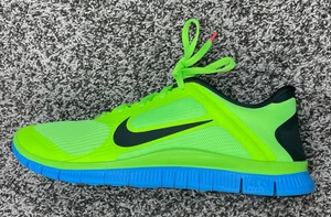 NIKE FREE 4.0 V3 VERDE LIMA NEGRO AZUL RUNNING PARA HOMBRE TALLA 10.5us NUEVO 579958 304 RARO - Imagen 1 de 10