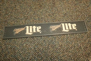 Gebrauchte Miller Lite Bier Bar Schiene Auslaufmatte Gummi - Bild 1 von 15