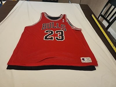 100% Authentic Michael Jordan Vintage Champion Bulls Reversible Jersey Size 52 - Image 1 of 4