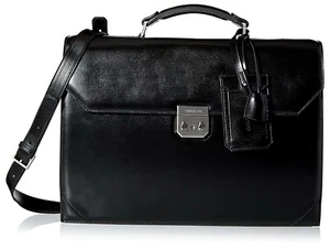 Cerutti I88I Men's Cartella Deauville Briefcase, 100% Leather, Key Locking, New - Picture 1 of 4