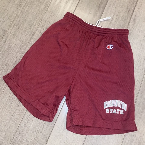 Vtg Washington State Cougars Shorts Champion Athletic Mesh 80s 90s Mens MEDIUM Cover