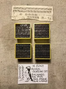 STUNNING 18 POINT FLORAL LETTERPRESS SINGLE BORDERS SET OF METAL PRINTING TYPE - Picture 1 of 5