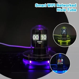 Smart WIFI Networked Nixie Tube Alarm Clock Desktop Décor Gift' Christmas F J3J9 - Picture 1 of 11