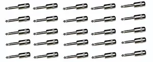 (25 PACK) SWITCHCRAFT 380 1/4" Compact Mono TS Cable Mount Plug w/ 1" Barrel - Picture 1 of 1