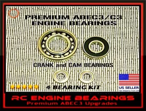 OS engine 4 stroke 40 FS SURPASS BEARINGS engine BEARINGS ABEC3c3 RC OS FS40 old - Picture 1 of 2