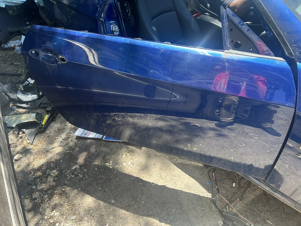 BMW 335i M3 2007-2013 cupé genuino pasajero derecho puerta exterior carcasa azul OEM Foto 1 de 4