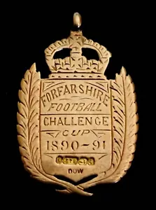 Rare 9ct Gold Scottish Football Medal. Forfarshire Cup 1891 Dundee (Our Boys) FC - Picture 1 of 4