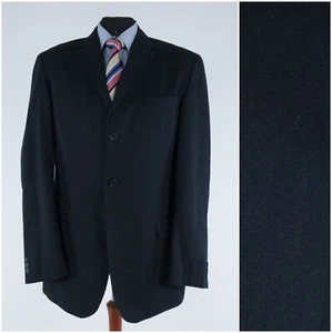 Mens Black Cotton Sport Coat 44L US Size ANGELO LITRICO Blazer Jacket - Picture 1 of 13