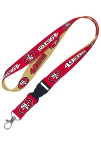 San Francisco 49ers Lanyard With Detachable Buckle Key Chain - Picture 1 of 1