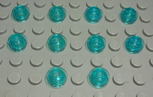 Lego Placa Redonda 1x1 Transparente Azul Claro 10 Piezas (1399) - Imagen 1 de 1