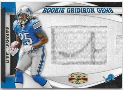 2011 Panini Gridiron Gear Mikel Leshoure Rookie Jersey Autograph Card /199 - Image 1 of 2