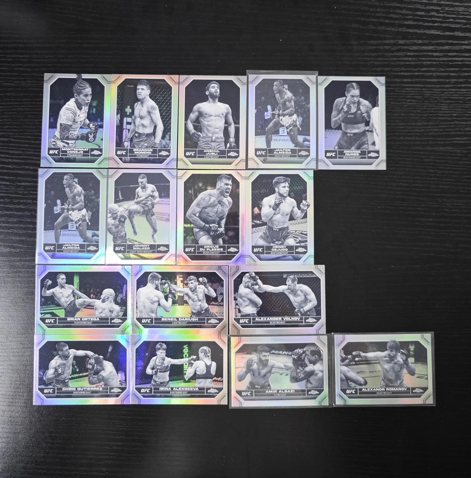 2024 Topps Chrome UFC Lot*16 Negative Dricus Du Plessis Henry Cejudo MDJ1Y