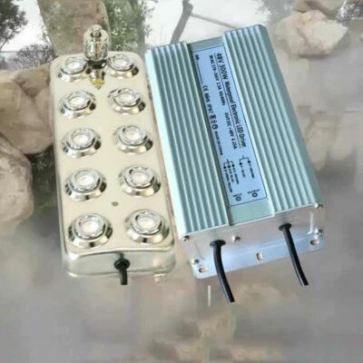 Ultrasonic 10 Heads Mist Maker Fogger Humidifier Atomizer with Transformer 300W - Image 1 of 4