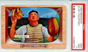 1955 Bowman Clint Courtney baseball card, PSA graded NM 7, #34 in the set - Picture 1 of 2