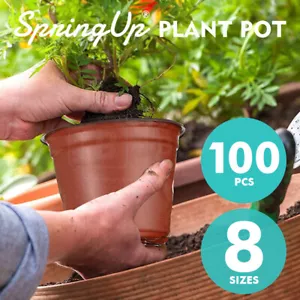 SpringUp Garden Plastic Plant Flower Pots Nursery Seedlings Container/ Labels - Picture 1 of 17