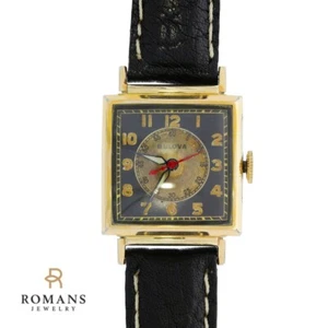 Bulova Watch 10K Gold Filled Steel Back 60 Sec Dial Red Hand L325840 Serviced - Picture 1 of 8
