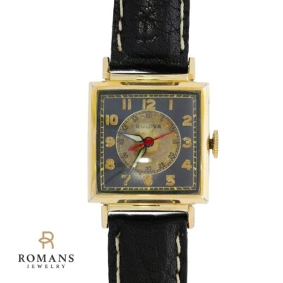 Bulova Watch 10K Gold Filled Steel Back 60 Sec Dial Red Hand L325840 Serviced - Image 1 of 4