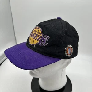Vintage LA Lakers Starter Black and Purple Snapback Hat - Picture 1 of 11