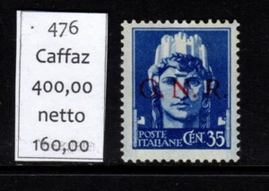 Repubblica sociale G.N.R. imperiale c 35 nuovo gomma integra mnh firmato Caffaz - Imagen 1 de 1