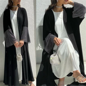 Muslim Women Abaya Long Robes Open Cardigan Islamic Kaftan Dubai Dresses Gown - Bild 1 von 24