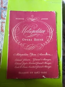 Programm Saison 1943-1944 Metropolitan Opera House  - Bild 1 von 8