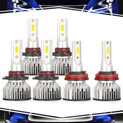 For Dodge Avenger 2013-2014 3 Pair 6000K 9005+9006+H11 Headlight Fog Light Bulbs - Image 1 of 4