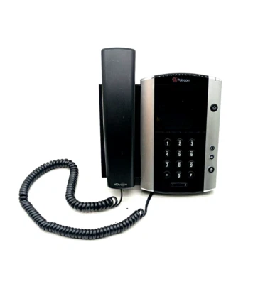 Conjunto de mesa Polycom VVX 500 Gigabit IP LCD telefone PoE - Imagem 1 de 4