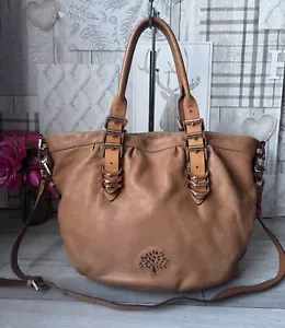 Bolso de Mano Mulberry Mila Cuero Tostado Claro Suave Genuino Bolso Multivía - Imagen 1 de 15