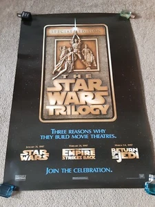 "STAR WARS Trilogy" -Original 1997 Movie Poster 27X40 LOOK/READ GC - Picture 1 of 12