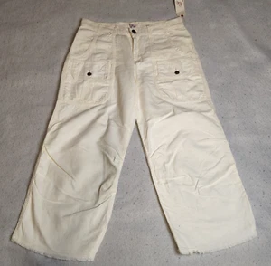 Joie Womens Linen Blend Capri Pants Sz 25 Antique White High Rise NWT $135 - Picture 1 of 12