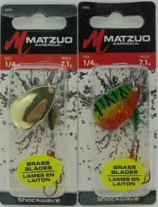 2 - MATZUO Shockwave Inline Spinner - 1/4 oz. - Gold & Firetiger - Picture 1 of 1